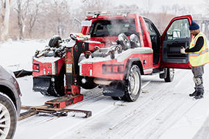goch towing care snowy road